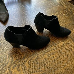 Vaneli Black Suede Booties